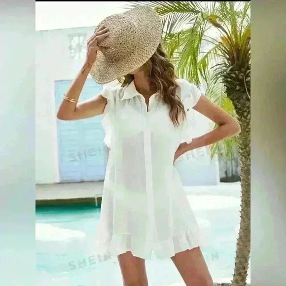 Other - NEW Summer Beach Button Front Kimono XL